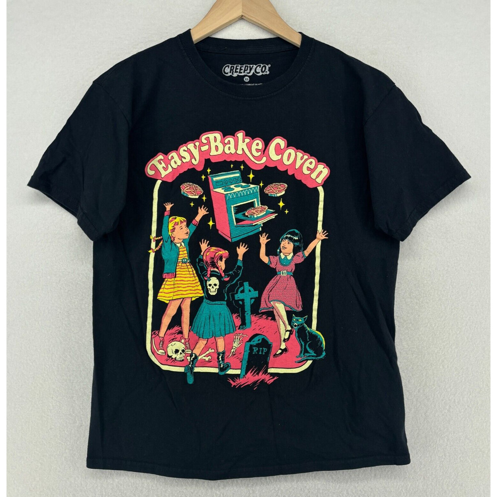 CREEPY CO. Shirt Mens XS EASY BAKE COVEN STEVEN RHODES Novelty Funny Black